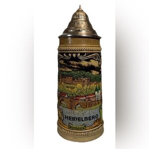 Vintage Gerz West Germany Beer Stein Heidelberg Castle Gerzit